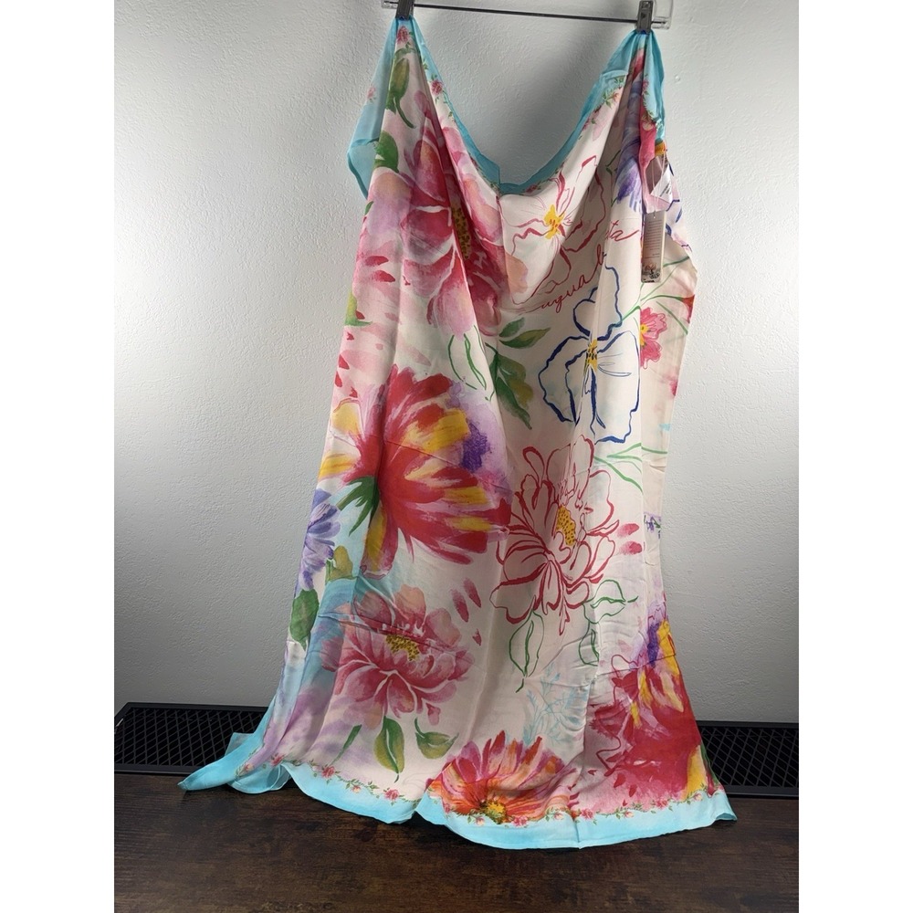 NWT Agua Bendita Pareo Cover Up Floral Marine Chroma 18172 Viscose Beach Wrap